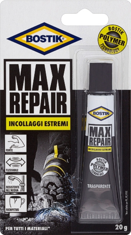 bostik max repair trasparente gr.20 scatola da 6 tubetti 64379 ex d2260