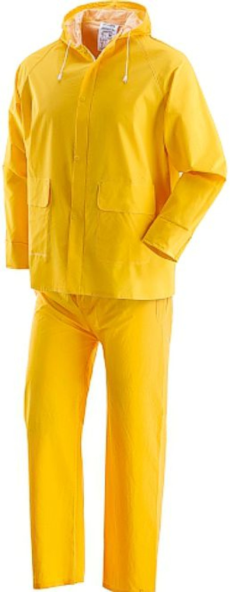 impermeabili giacca e pantaloni gialli  poliestere pvc pluvio 462010