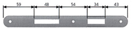 contropiastre crom.opaco bordo tondo  mm.238 x patent grande b005900134