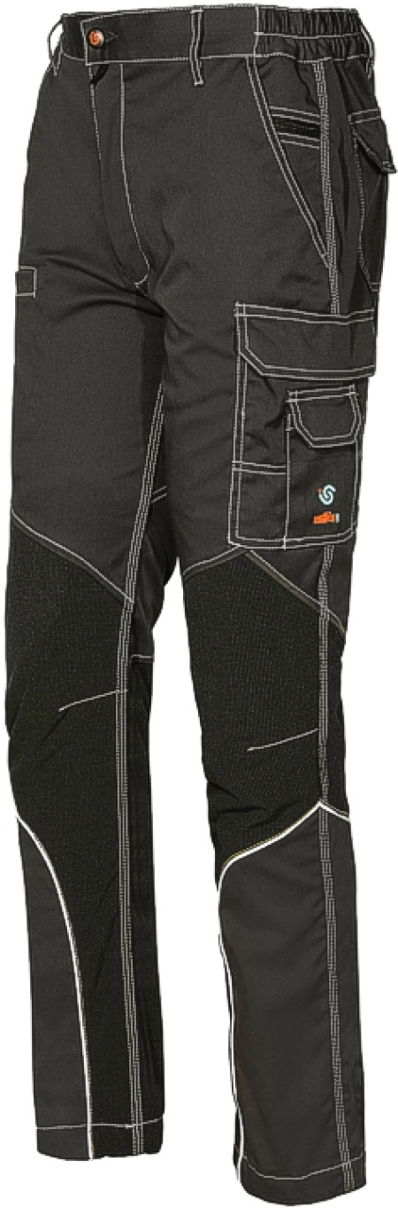 pantaloni da lavoro tessuto elasticizzato grigio-nero issa stretch extreme 8830b 80