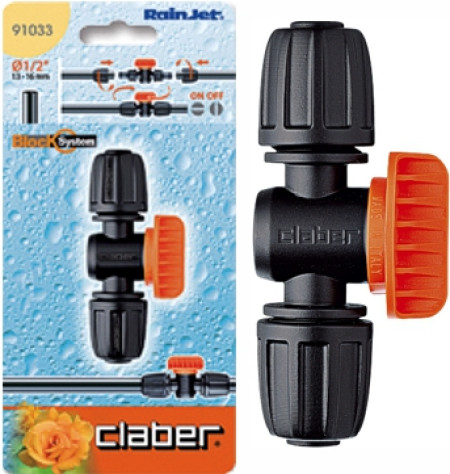 rubinetti claber x tubo collettore  mm.13-16 blister 91033